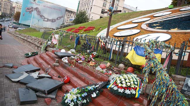 ​У Києві затримали луганчанина, який розтрощив пам’ятник героям Небесної сотні
