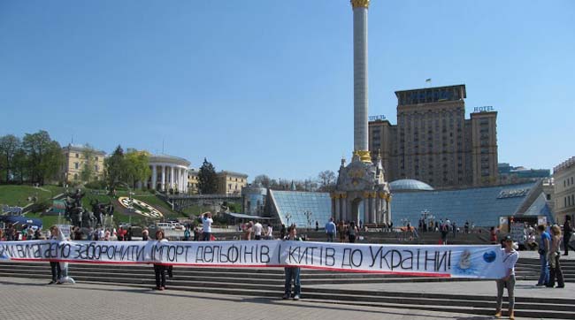 У Києві відбувся флеш-моб «Волю дельфінам України!»