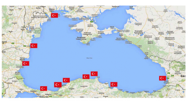 Черноморский демарш: 9 боевых кораблей Турции одновременно зашли в Варну, Констанцу, Одессу и Батуми. ФОТО
