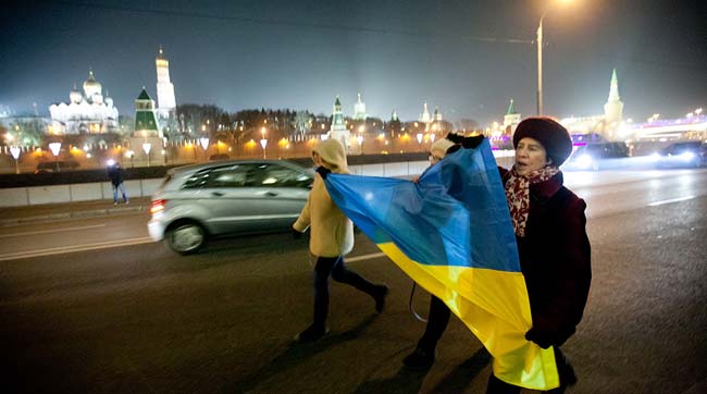 В Москве тоже отмечали годовщину киевского Майдана