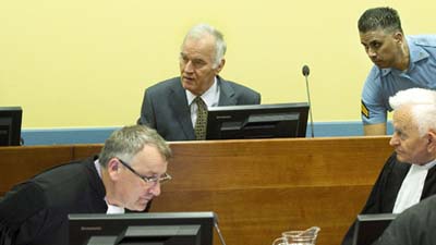 За Ратко Младичем в суде МТБЮ устроят видеоконтроль