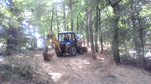 В Голосіївському лісі охоронці будівельного об’єкту напали на активістів