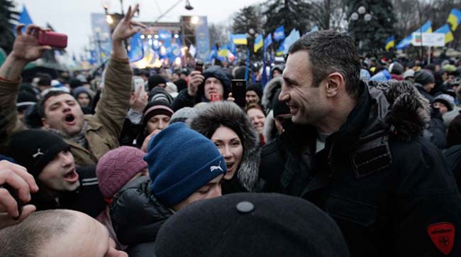 Кличко відвідав мітинг антимайданівців