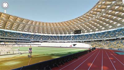 Благодаря Google можно виртуально прогуляться по стадионам Евро-2012 
