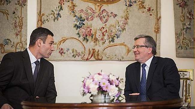 Віталій Кличко зустрівся у Варшаві з Президентом Польщі Броніславом Коморовським