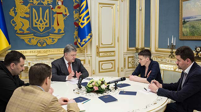 Порошенко запропонував Савченко відвідати ряд європейських країн та провести зустрічі з європейськими лідерами