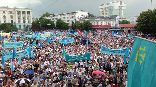 Русские оккупанты всячески препятствуют массовым митингам крымских татар