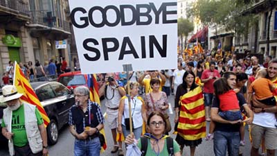 В Барселоне прошла миллионная манифестация за независимость Каталонии