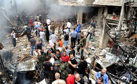 Террористы обстреляли ракетами пригород Дамаска