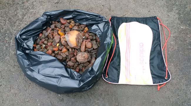 ​Поліція на Рівненщині вилучила майже п'ять кілограмів бурштину