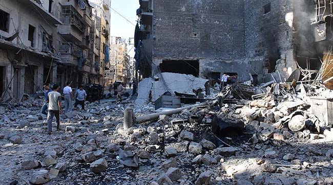 ​вкс росії скидають на Алеппо бомби великої руйнівної сили
