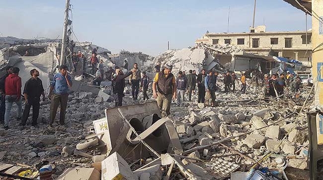 ​Авіаудар по ринку міста Етаріб в провінції Алеппо: 10 загиблих, 50 поранених