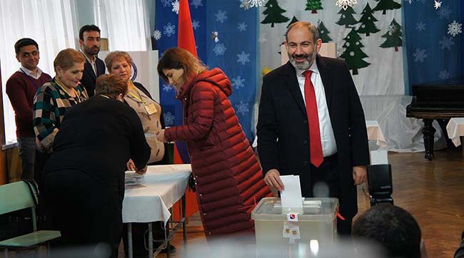 ​Блок Пашиняна переміг на виборах у Вірменії і лідирує з 70,4% голосів