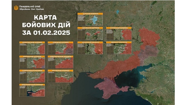 ​Оперативна інформація станом на 08.00 02.02.2025 щодо російського вторгнення