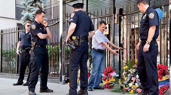 В Нью-Йорке возложили похоронные венки к зданию российской миссии при ООН