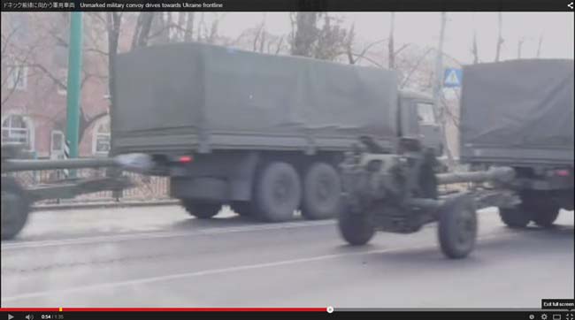 Российские военные конвои на украинской территории