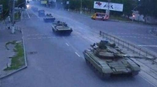 В районі шахти Калініна виявлено колону з 20 танків терористів