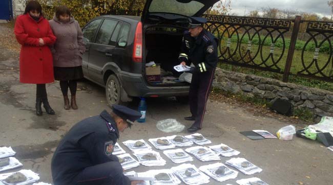 На Житомирщині міліція затримала автівку з фальшивими листівками проти спільного від опозиції кандидата