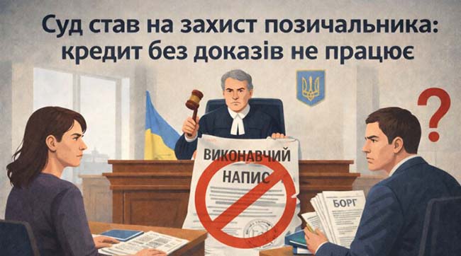 ​Суд захистив права позичальника у справі щодо оскарження виконавчого напису нотаріуса про стягнення кредитної заборгованості