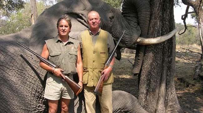 Защитники дикой природы возмущены участием короля Испании в охоте на слонов
