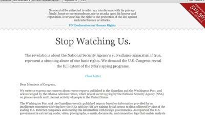 Более полумиллиона американцев потребовали прекратить слежку в интернете