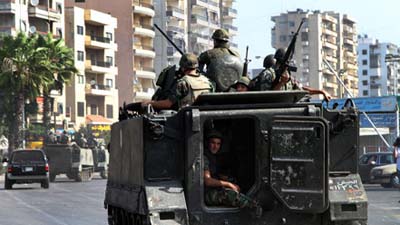 Размещенные в ливанском Триполи войска воздерживаются от вмешательства в межконфессиональные столкновения